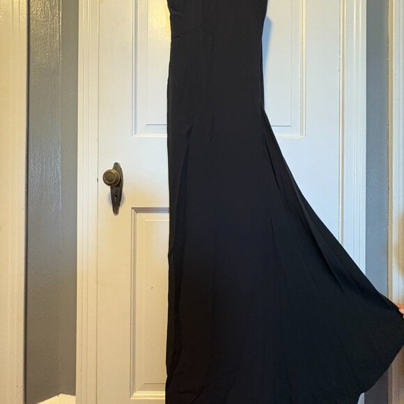 NWT Givenchy Black Evening Gown Size 2 Luxury Designer Glam with Metal Strap - Picture 3 of 13